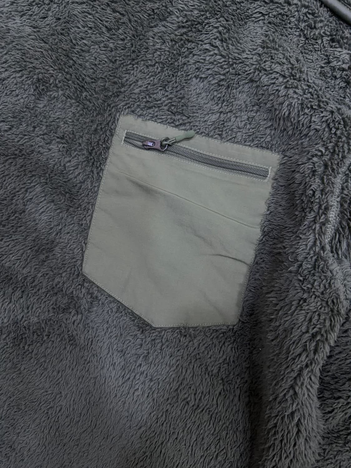 유니클로 엔지니어드가먼츠 후리스 플리스 풀오버 올리브 M 상품이미지5