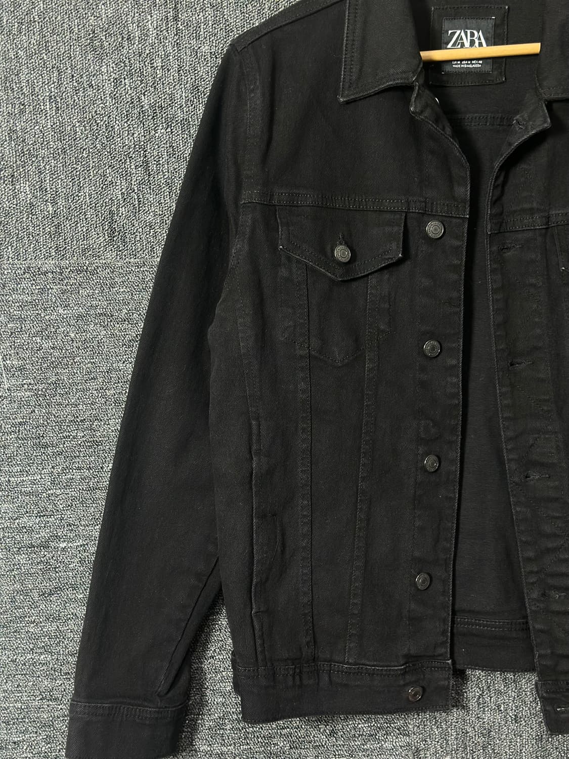자라 블랙 데님 자켓 M 상품이미지4
