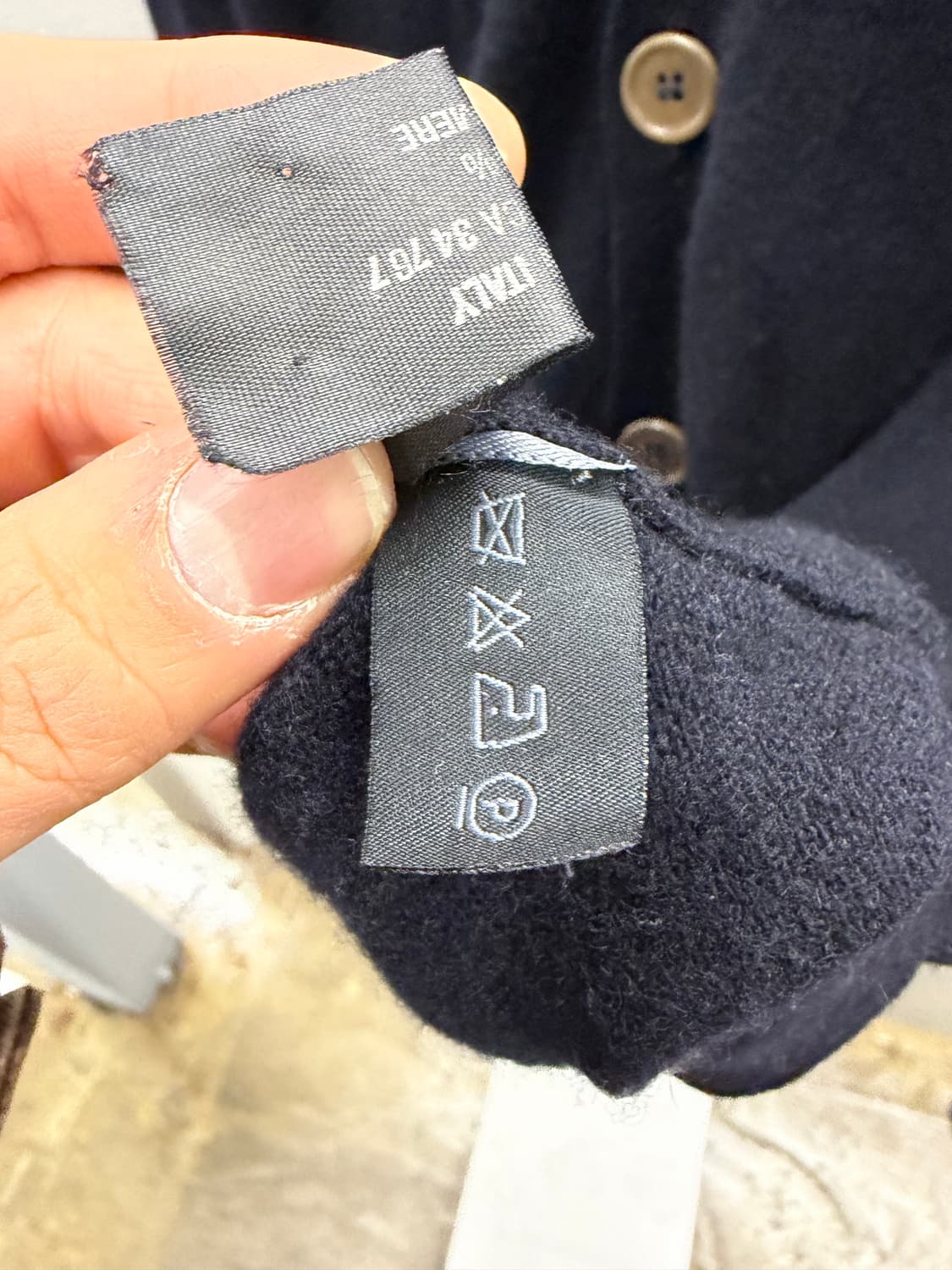 PRADA 블랙 캐시미어100 가디건 50 상품이미지5