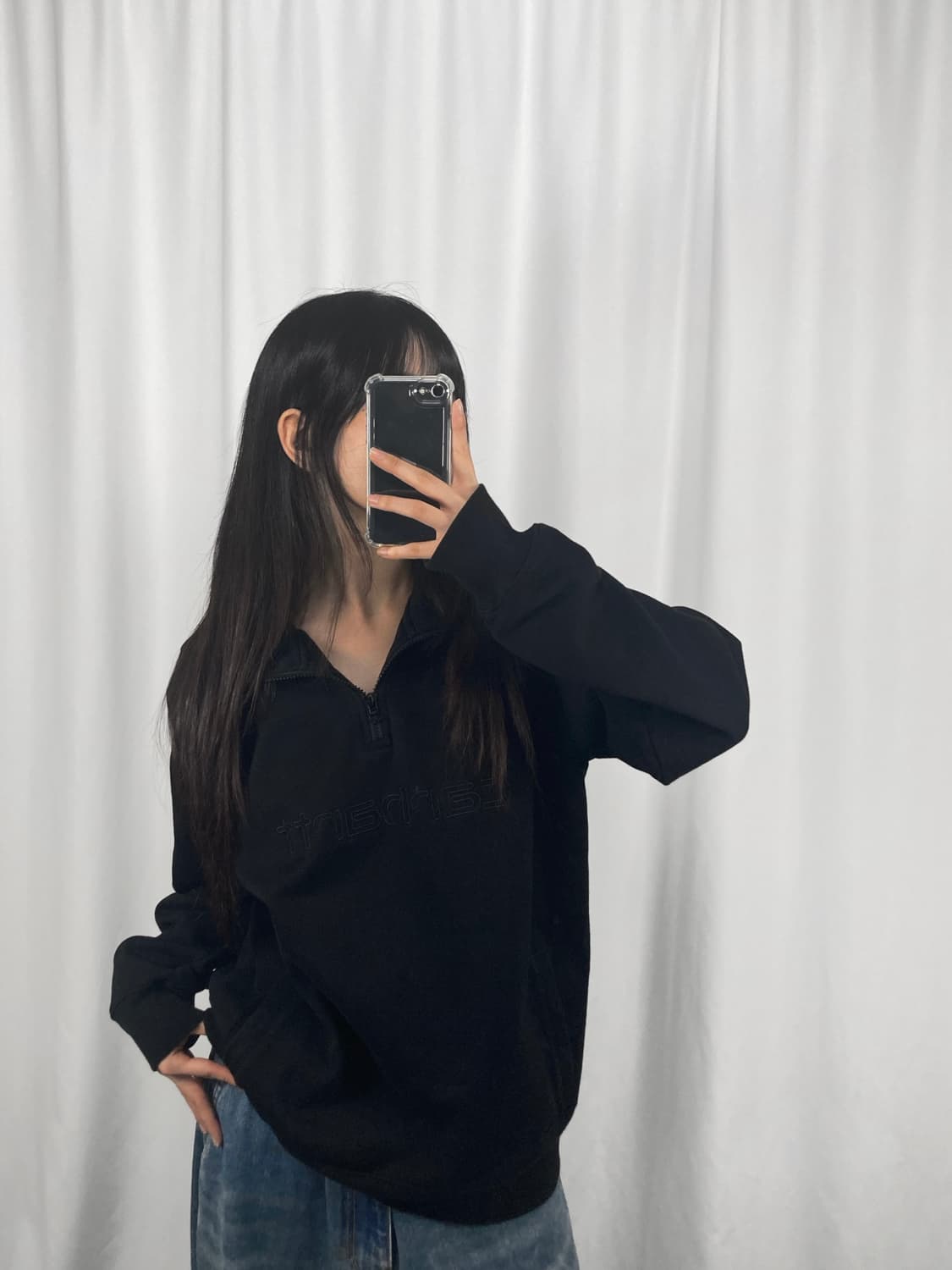 칼하트 블랙 하프집업 상품이미지2