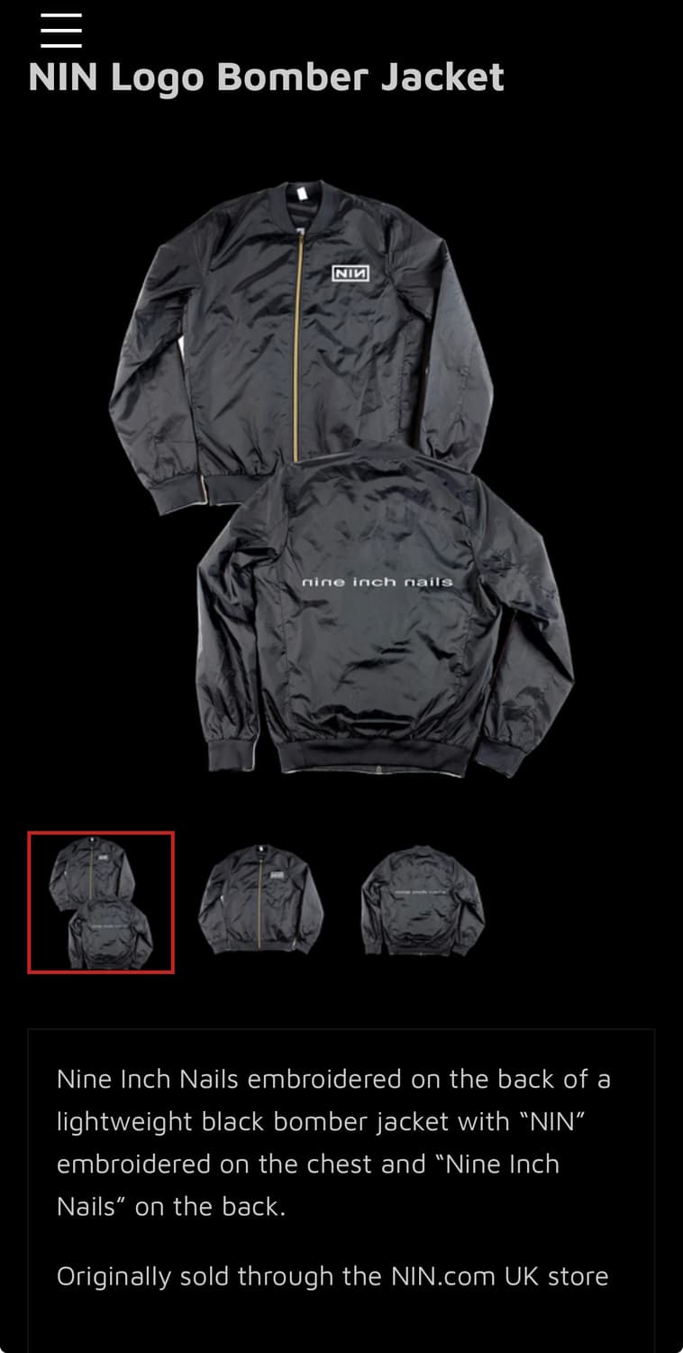Nine Inch Nails jacket 상품이미지4