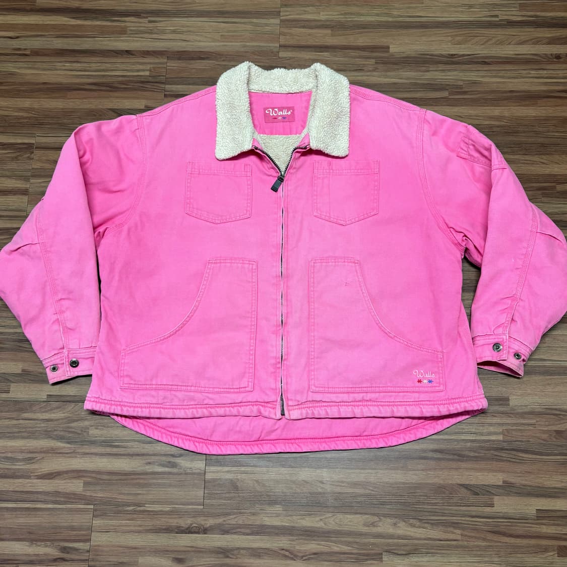 Walls 월스 핑크 보아털 울프죠 시어링 디트로이트 워크 자켓 상품이미지1