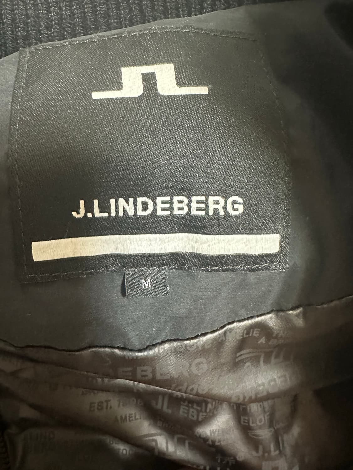 J.Lindeberg 제이린드버그 블랙 패딩 니트 집업 상품이미지6