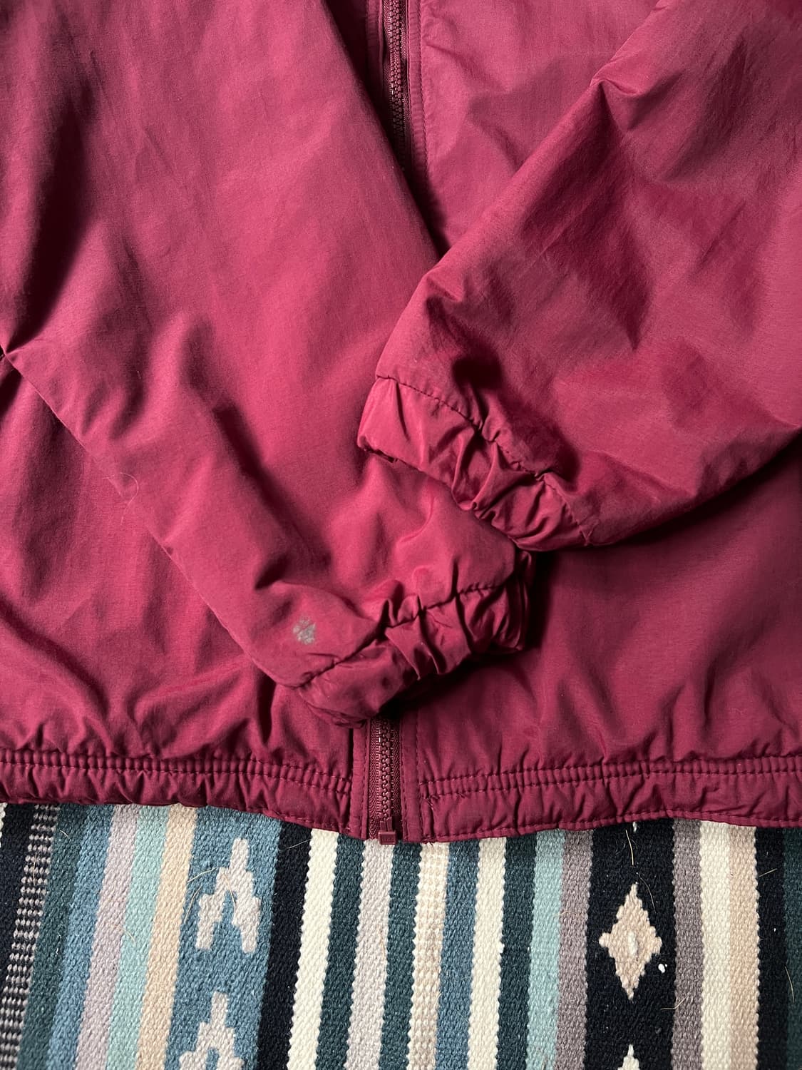 [XL]90's 엘엘빈 USA 나바호 플리스 라이닝 웜업 자켓 상품이미지3