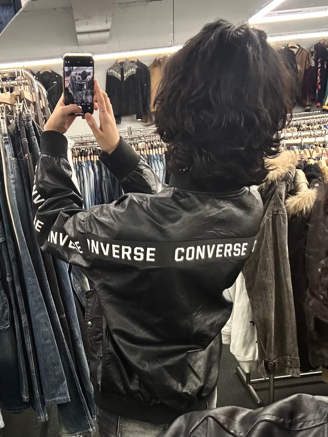 M)컨버스 빈티지 레더 바시티 자켓 상품이미지2