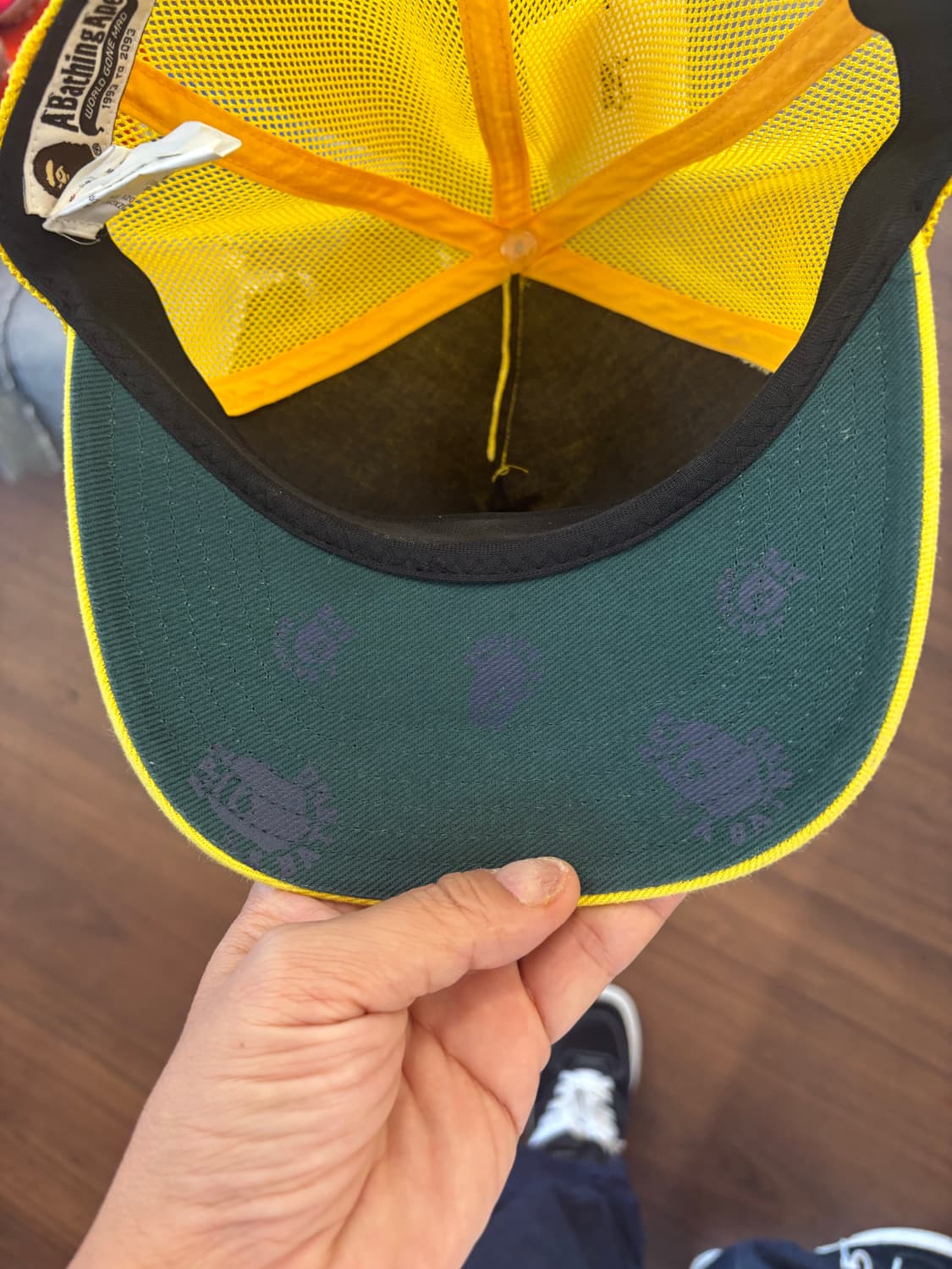Bape trucker cap yellow 상품이미지4
