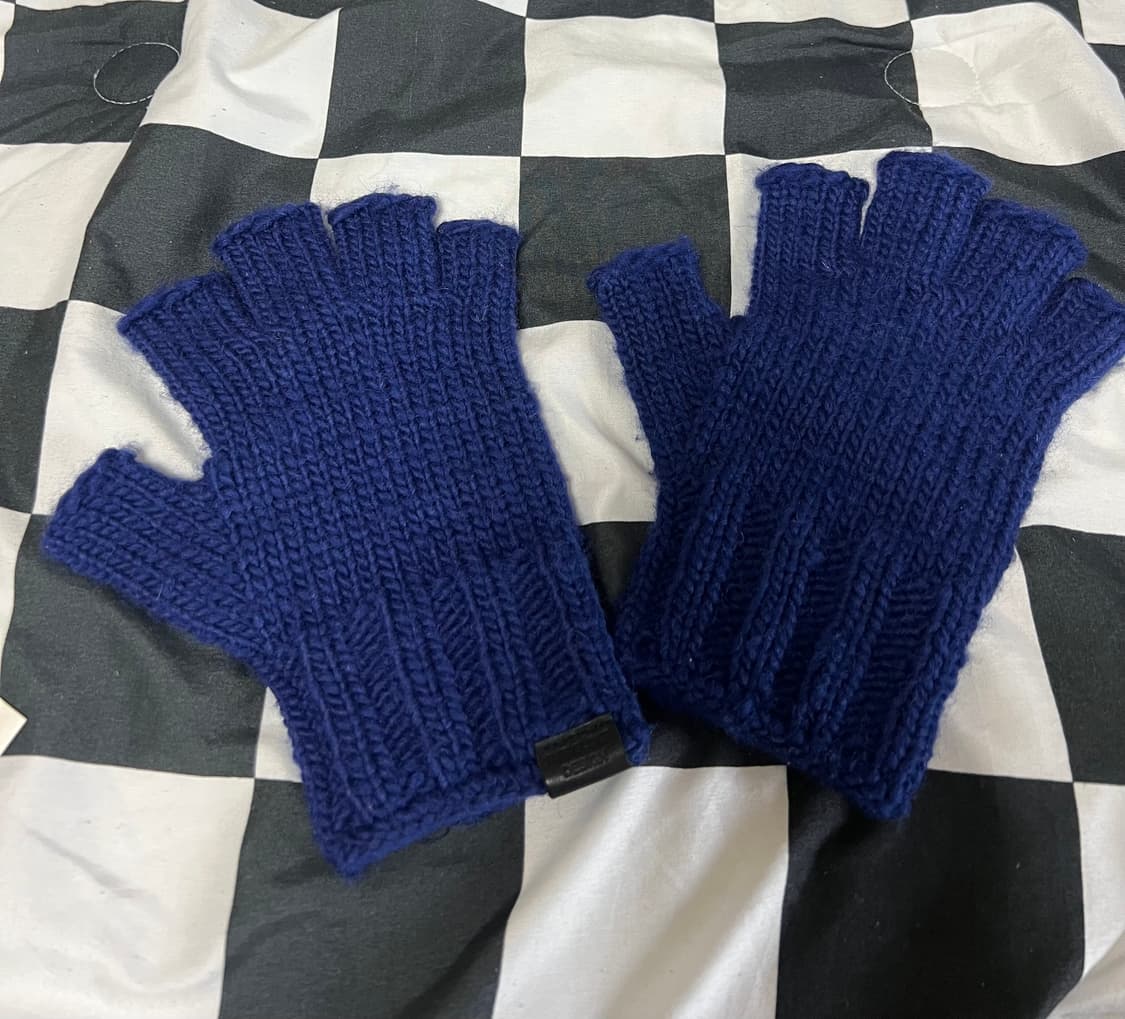 인필더디자인 핑거리스 100%울장갑(블루) 상품이미지3