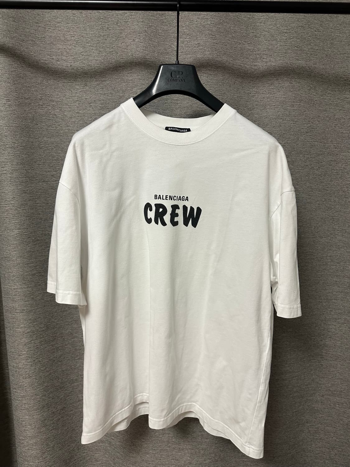 발렌시아가 크루 로고 반팔 화이트 (S/105) 상품이미지1