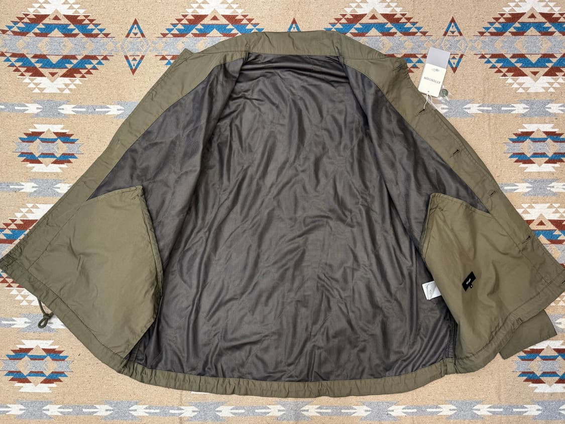 [M][100] 빔즈 B/D 퀼팅 블루종 카키  상품이미지4