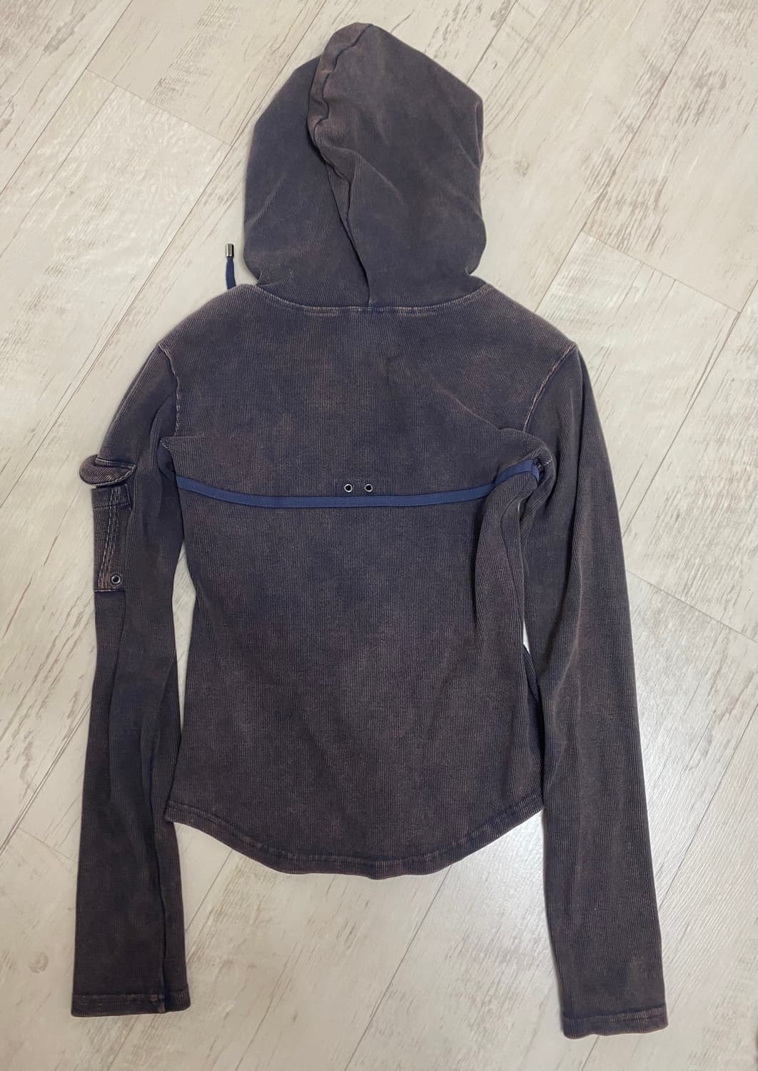 Washed Bondage Hoodie Washed Navy m 사이즈 상품이미지4