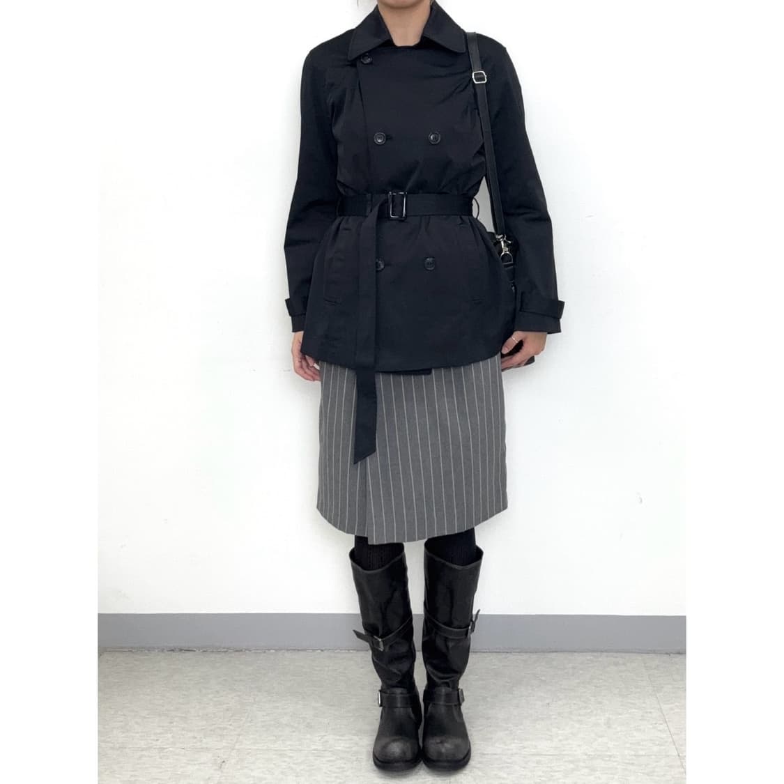 빈티지 블랙 더블 코트 상품이미지2
