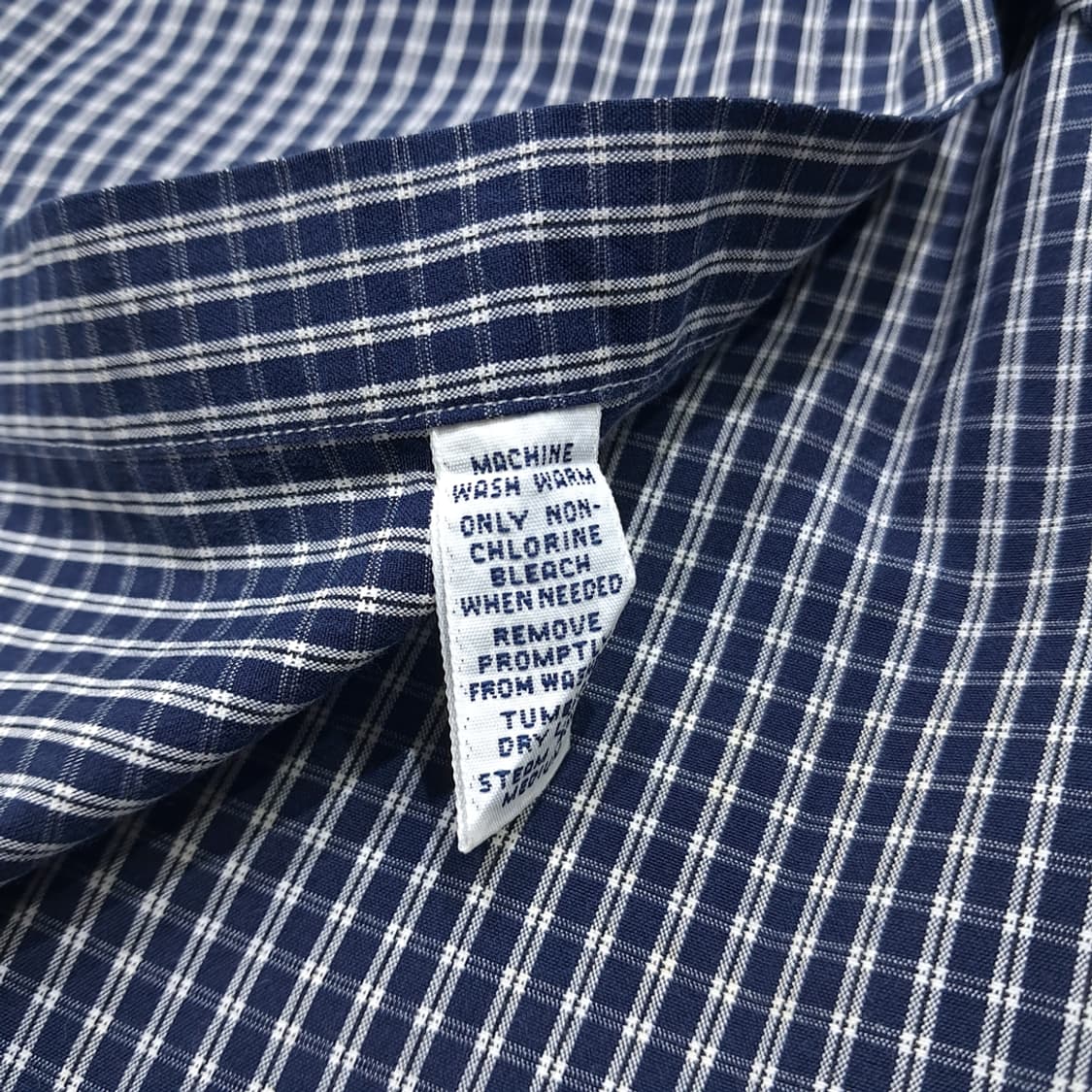 CL516 XL 폴로 90s 홍콩판 코튼 그래프체크 네이비 셔츠 남방 상품이미지5