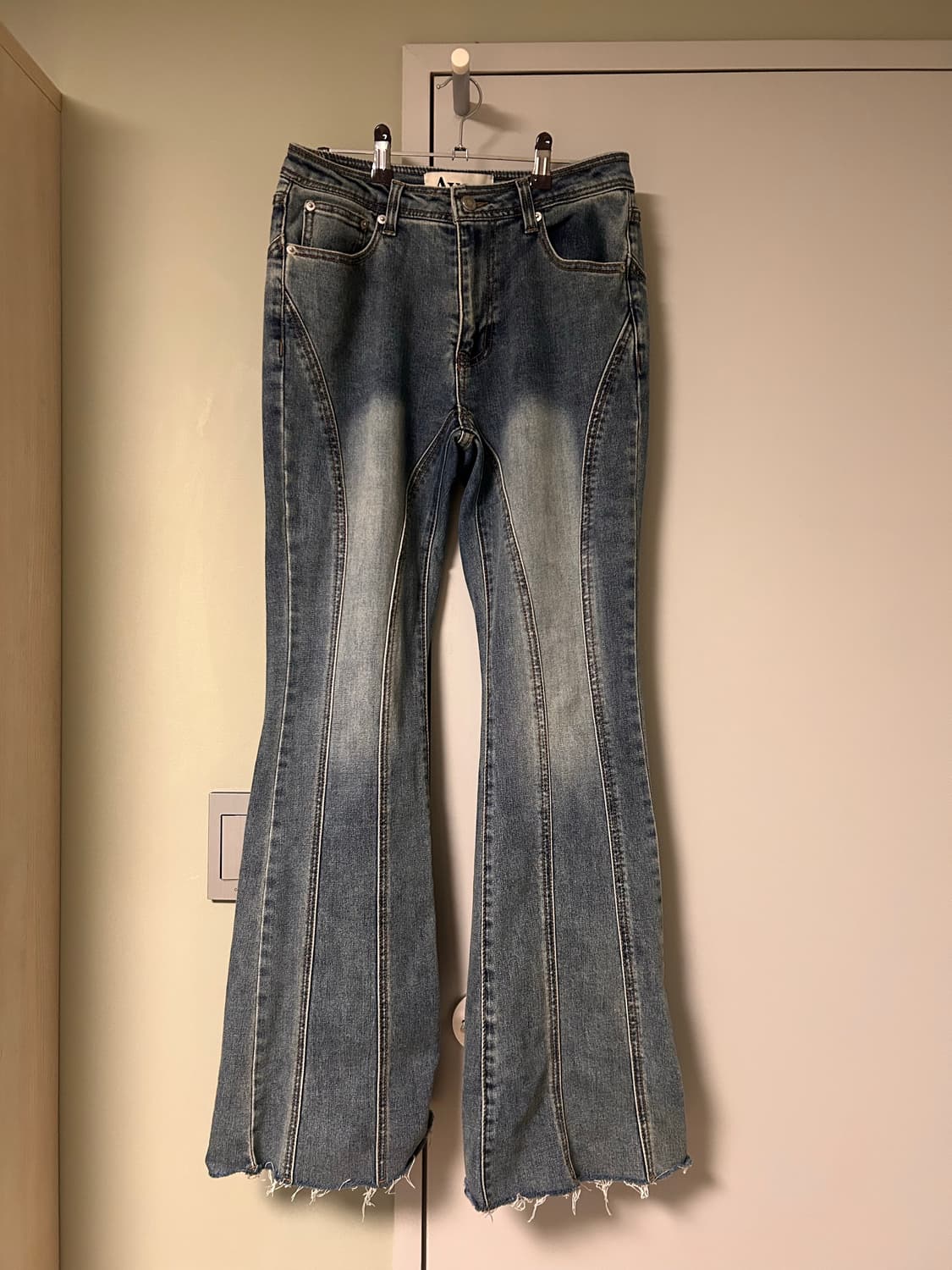 어반드레스 Thin Bootscut Pants WASHING BLUE 상품이미지3