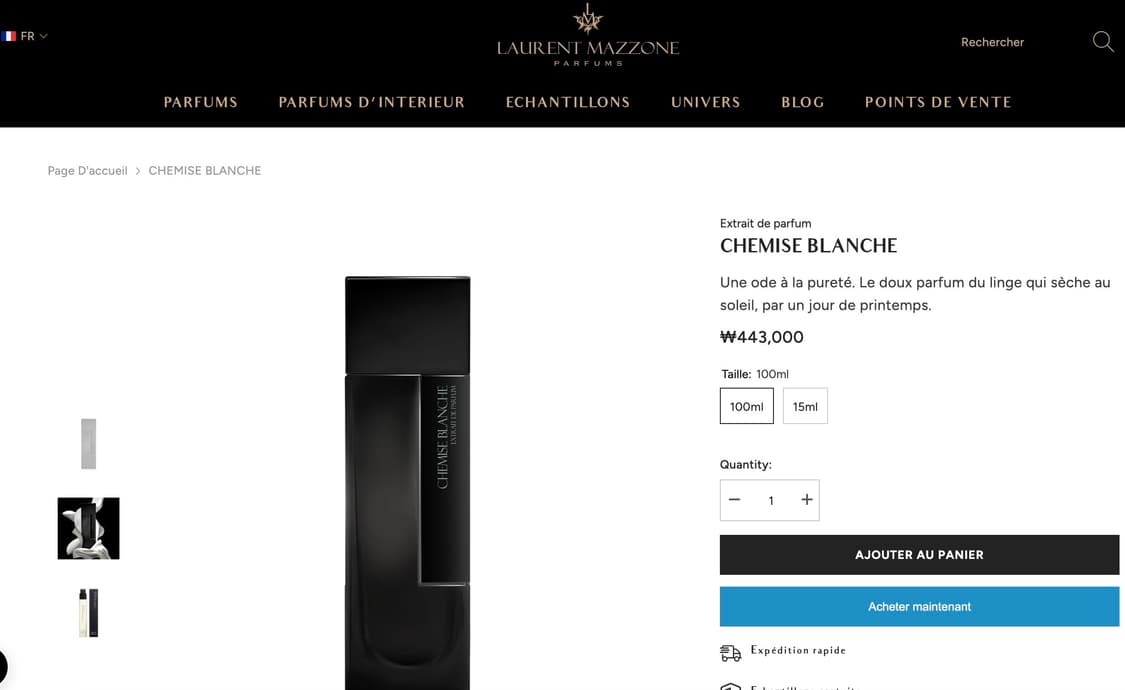 로랑마쪼네 쉐미즈 블랑쉬 Laurent mazzone Chemise 상품이미지6