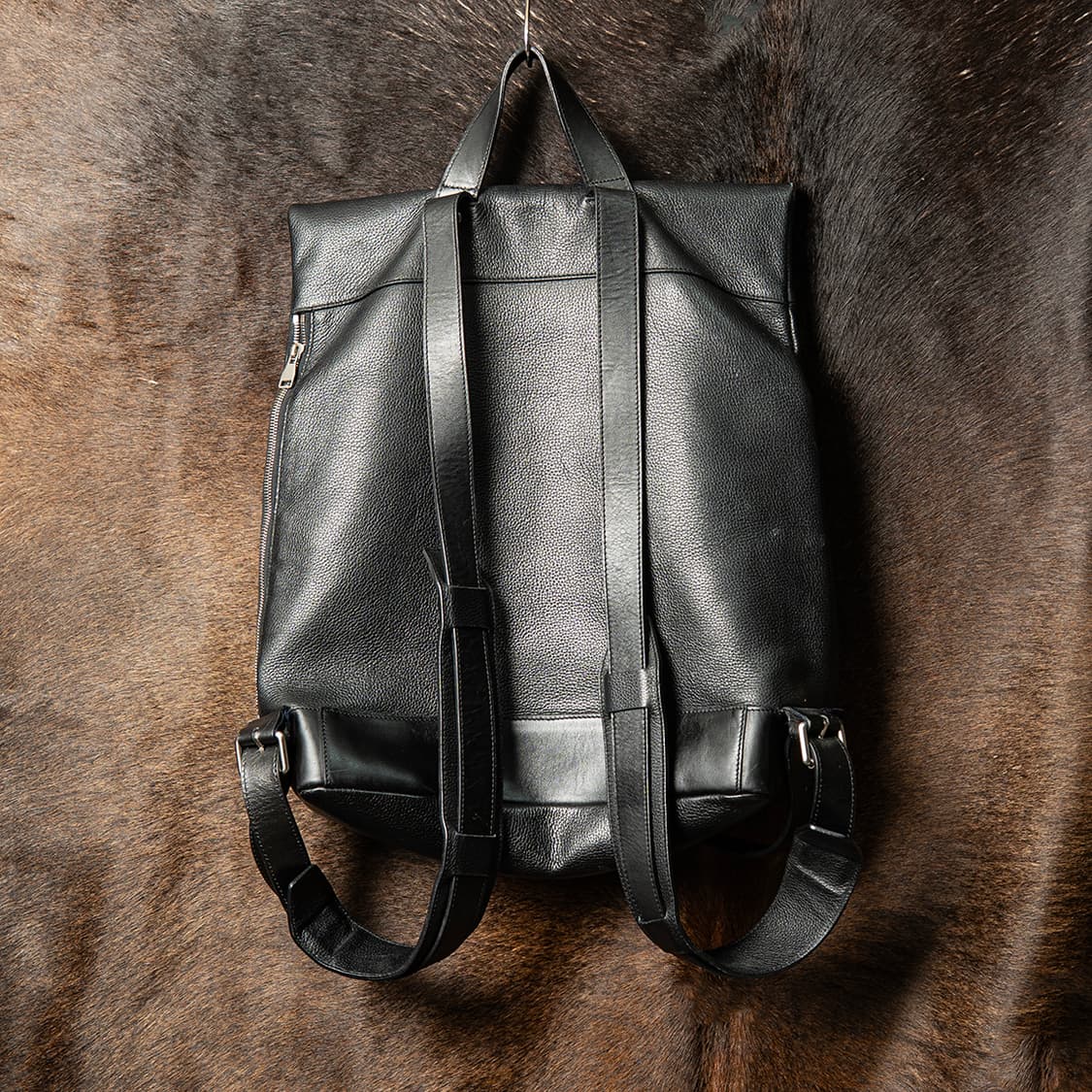 타임옴므 14-15시즌 리얼 레더 백팩 블랙 UO1-AB002  상품이미지6
