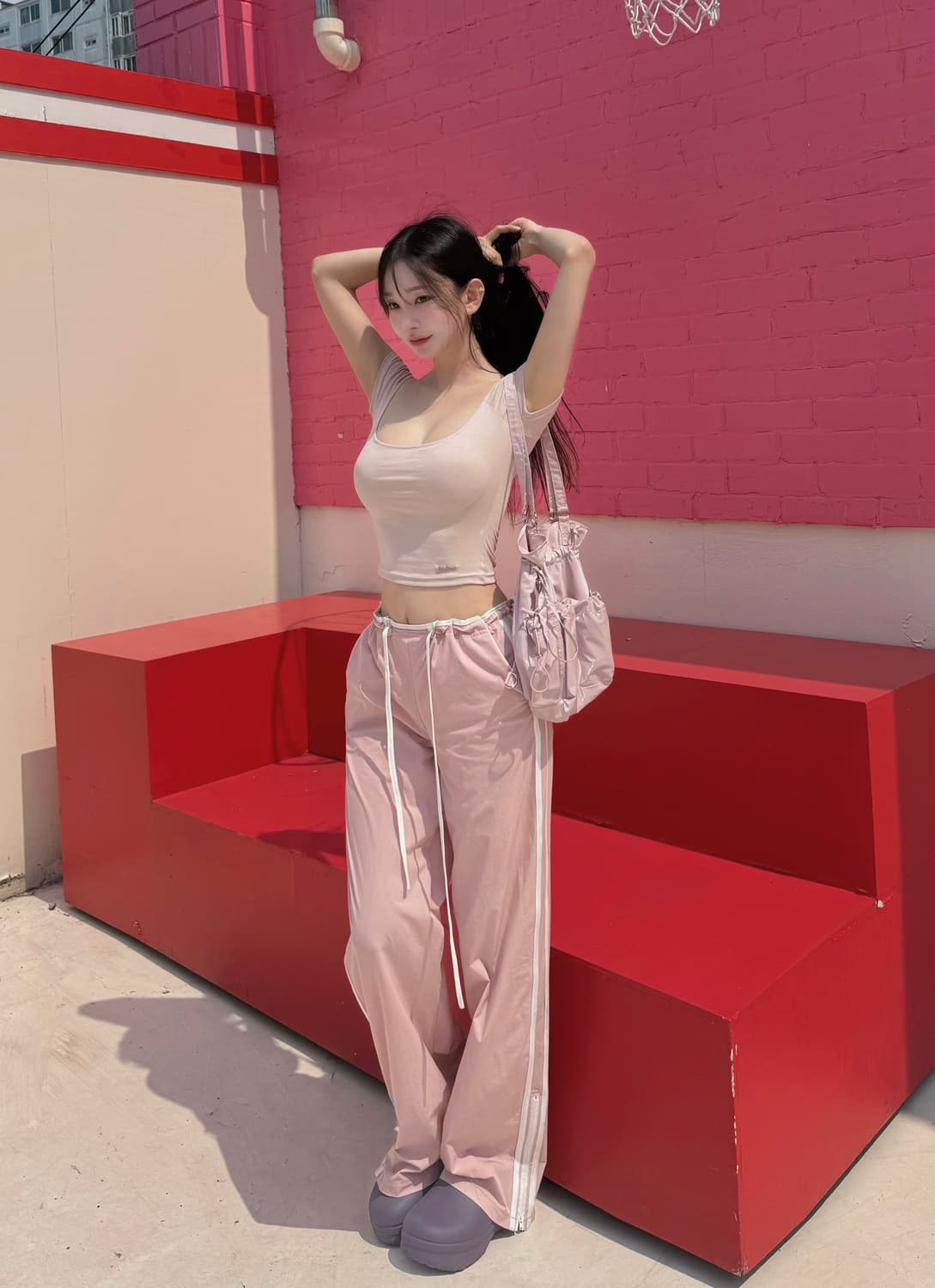 카인다미 제니 트레이닝 팬츠 핑크 상품이미지1