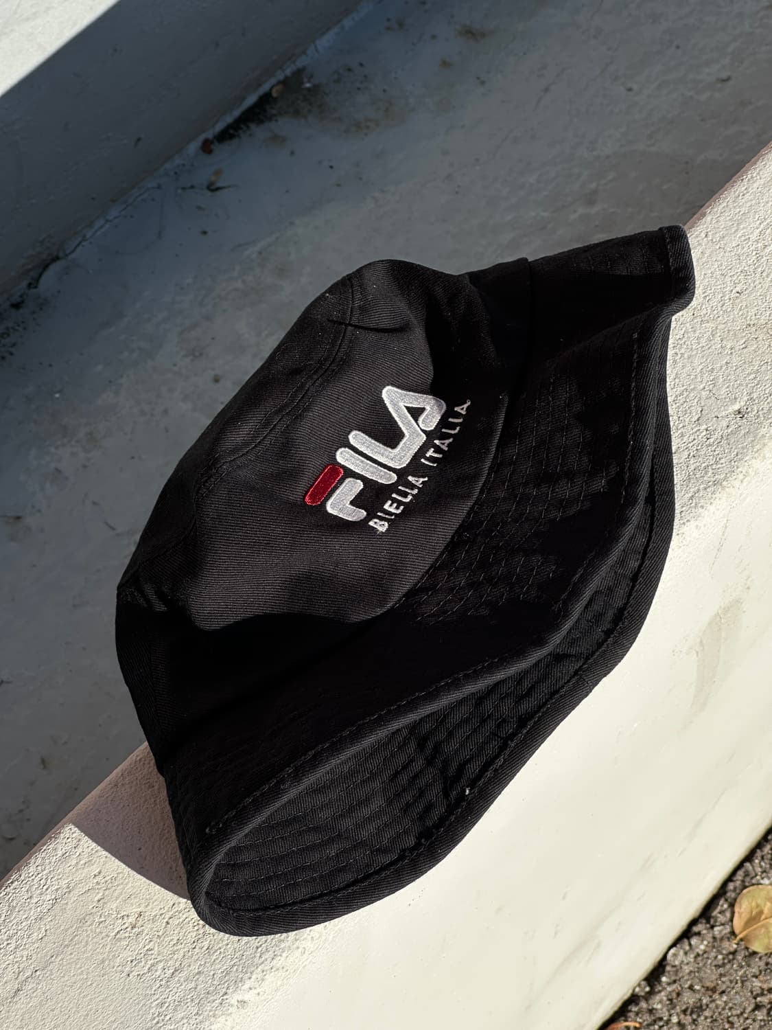 [M] FILA 휠라 로고 블랙 버킷햇 모자 상품이미지6