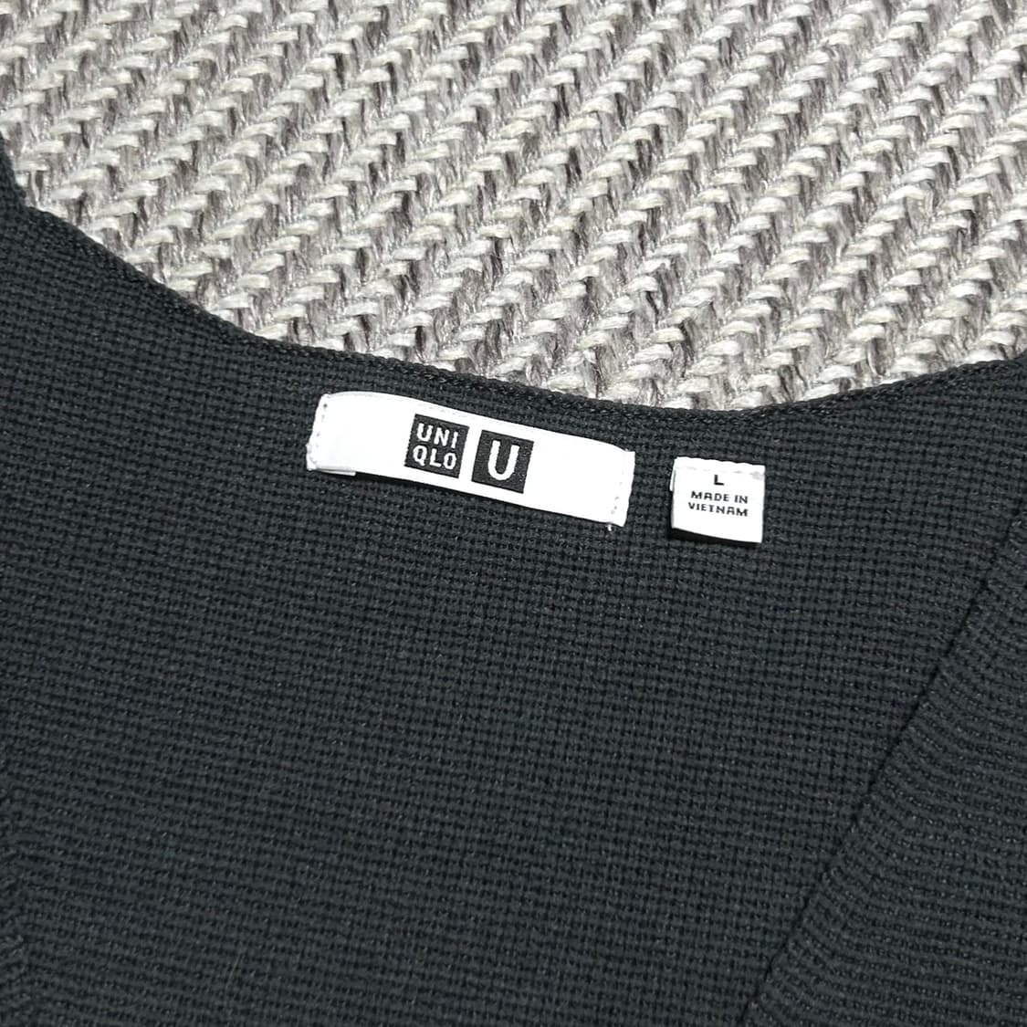 [L] Uniqlo 유니클로 U 크롭 메리노 블렌드 브이넥 가디건 상품이미지6
