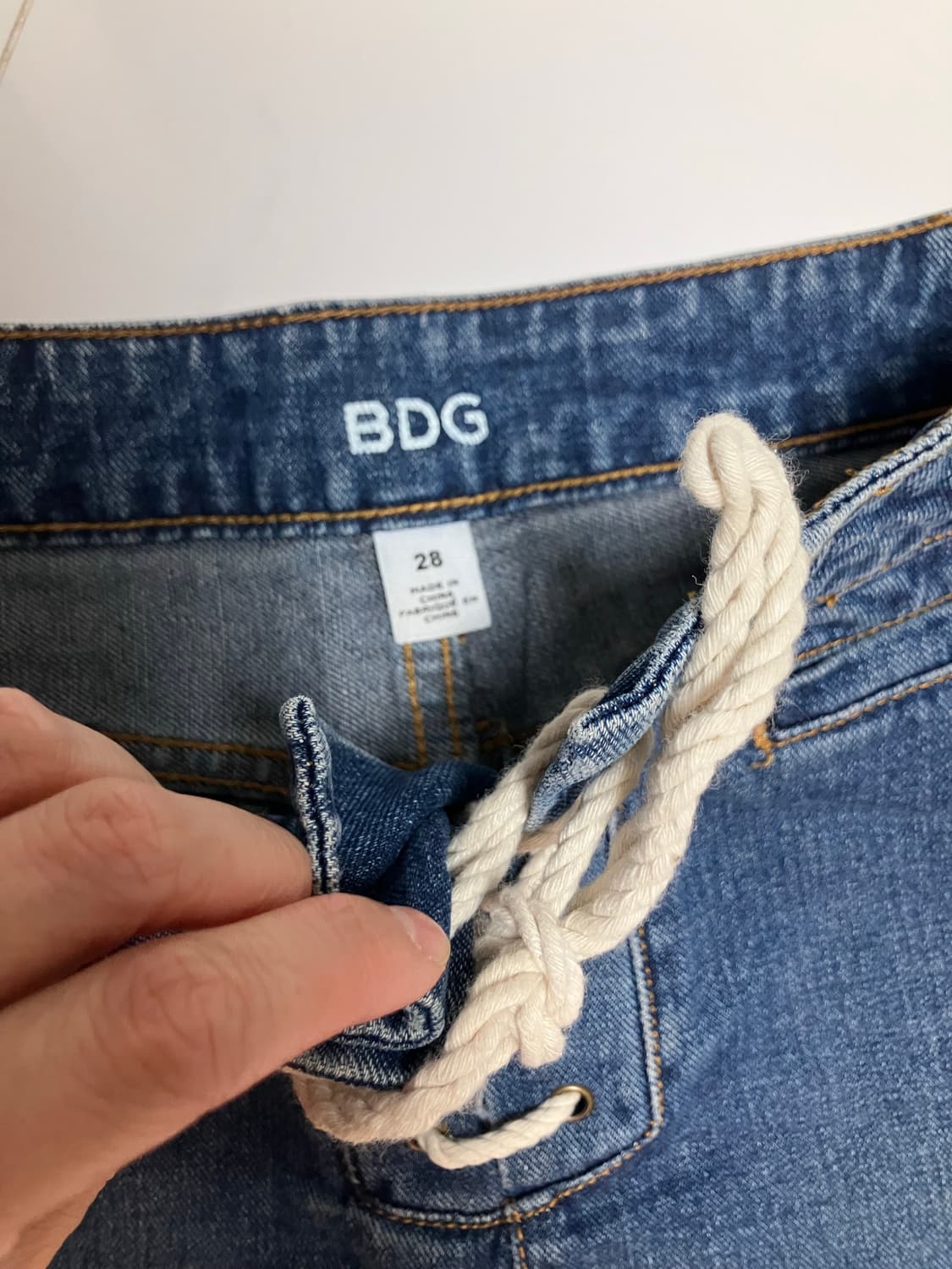 BDG 마이크로 쇼츠 데님 청바지 레이스 업 코르셋 반바지 상품이미지5