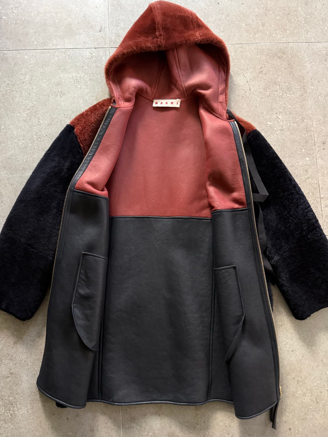 Marni 마르니 시어링 후드코트 40 상품이미지6