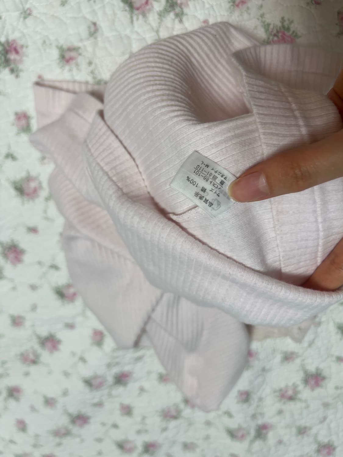 일본빈티지 연핑크 쿨핑크 레이스 버튼 반팔 상품이미지2