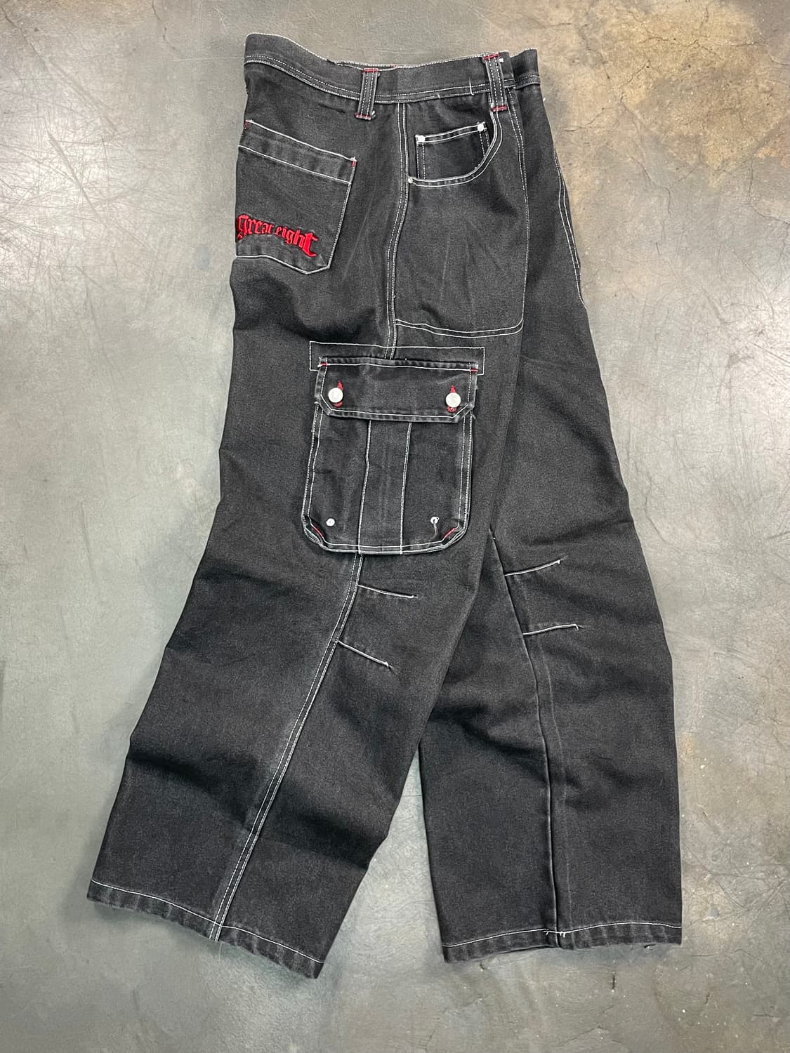 재팬 빈티지 와이드 데님 카고팬츠 상품이미지4