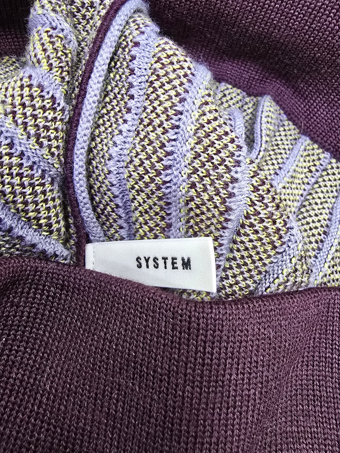 시스템 배색 패턴 플리츠 니트 스커트 (1883) 상품이미지3