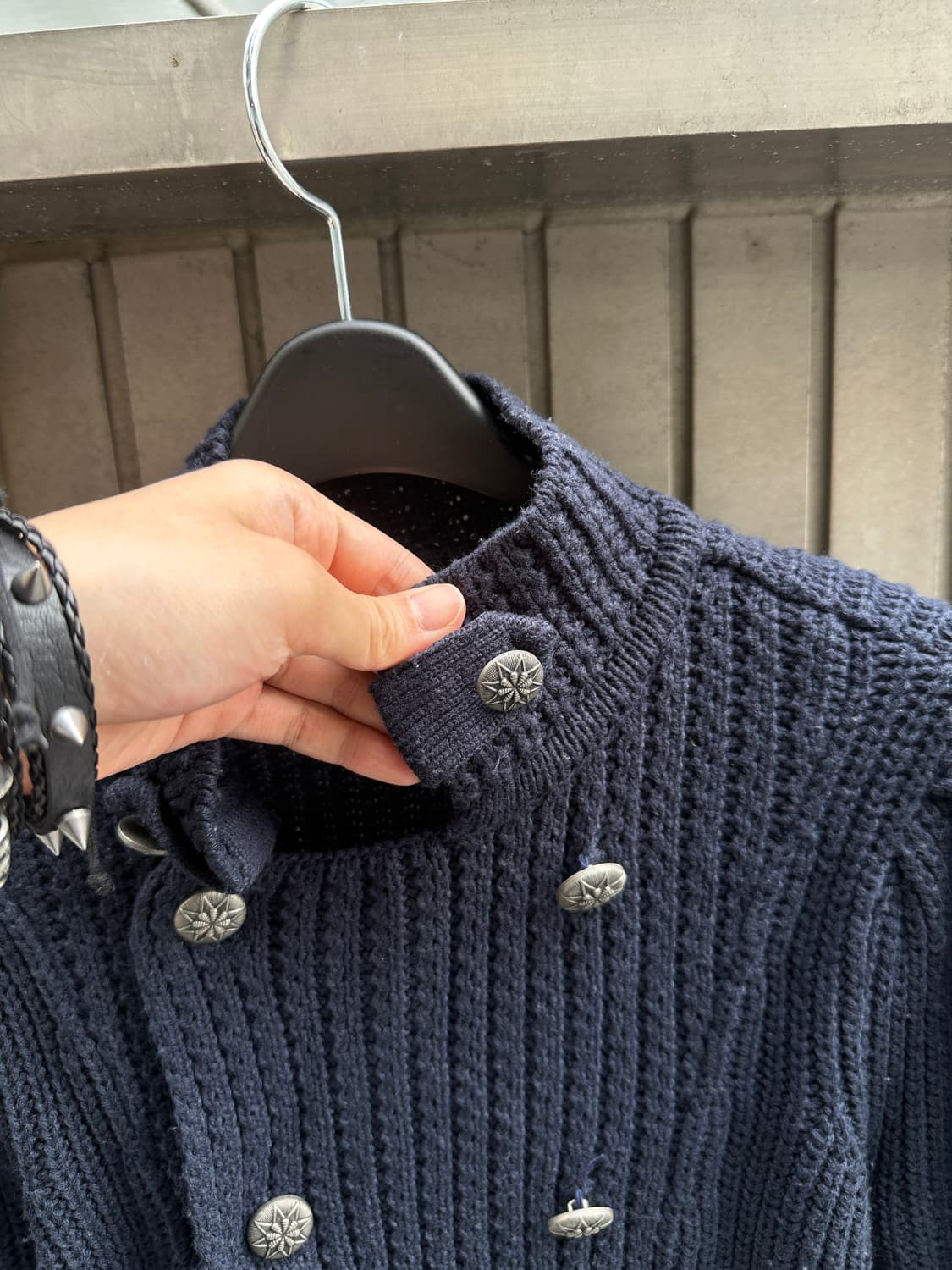 Silver double breasted button cardigan 상품이미지5