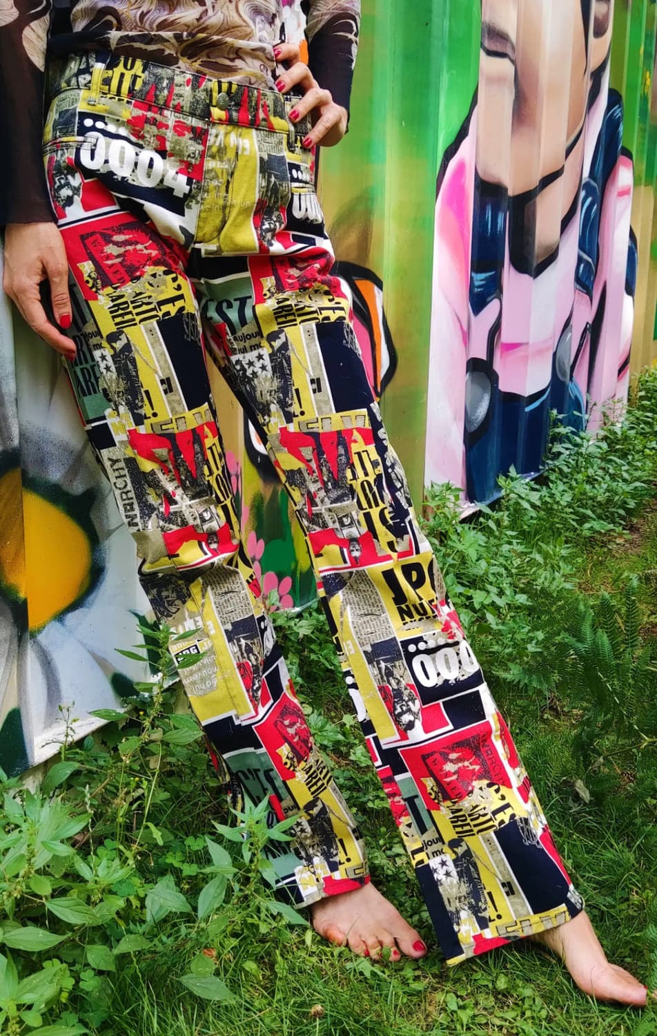 00’s 장 폴 고티에 anarchy fight  racism pants 상품이미지7