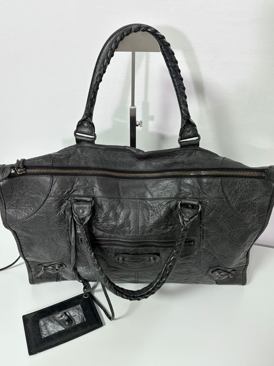 발렌시아가 워크 모터백 블랙 라지 상품이미지8