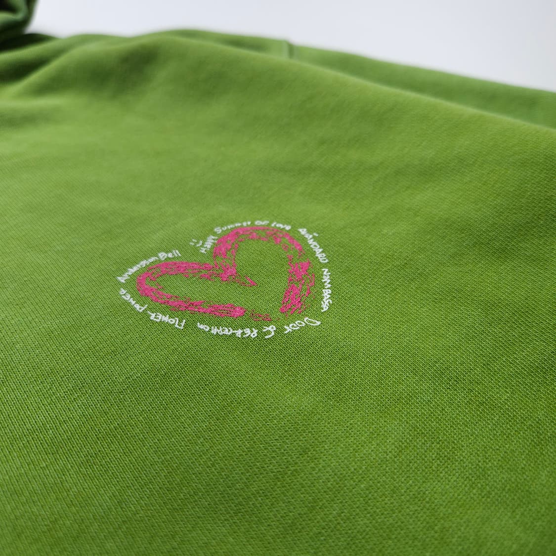 앤더슨벨 하트 플라워 오버다이드 후디 (XL) 상품이미지4