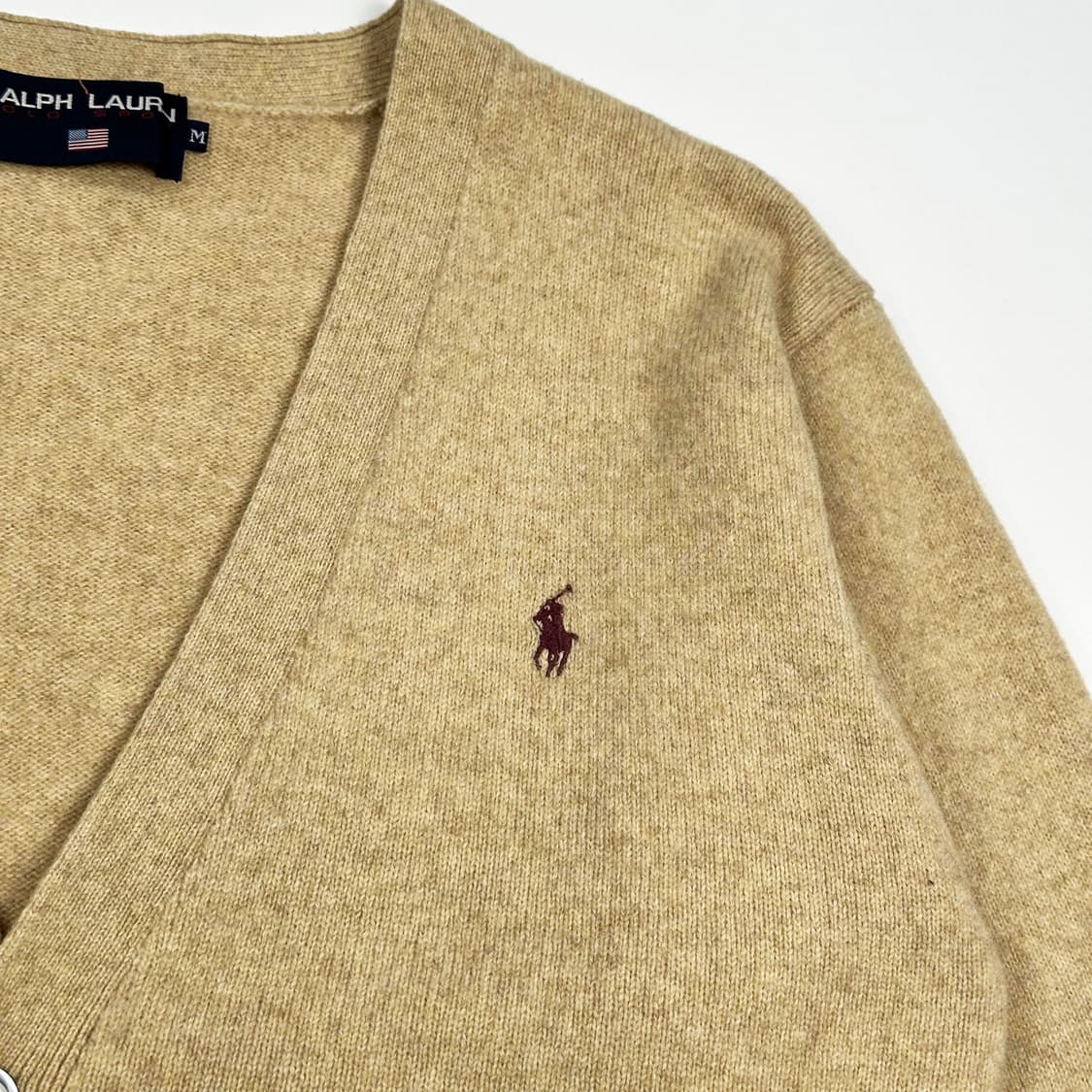 폴로스포츠 재팬 클래식 니트 가디건 베이지 M 상품이미지3