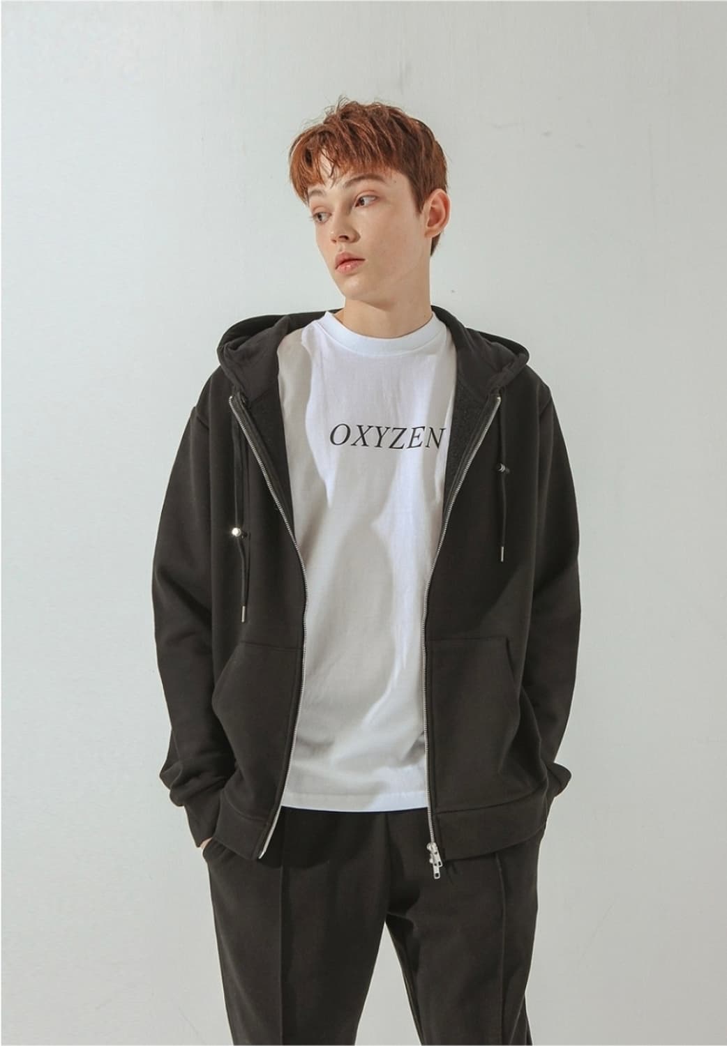 L ) 후러브스아트 해비 웨이트 후드 집업 상품이미지1