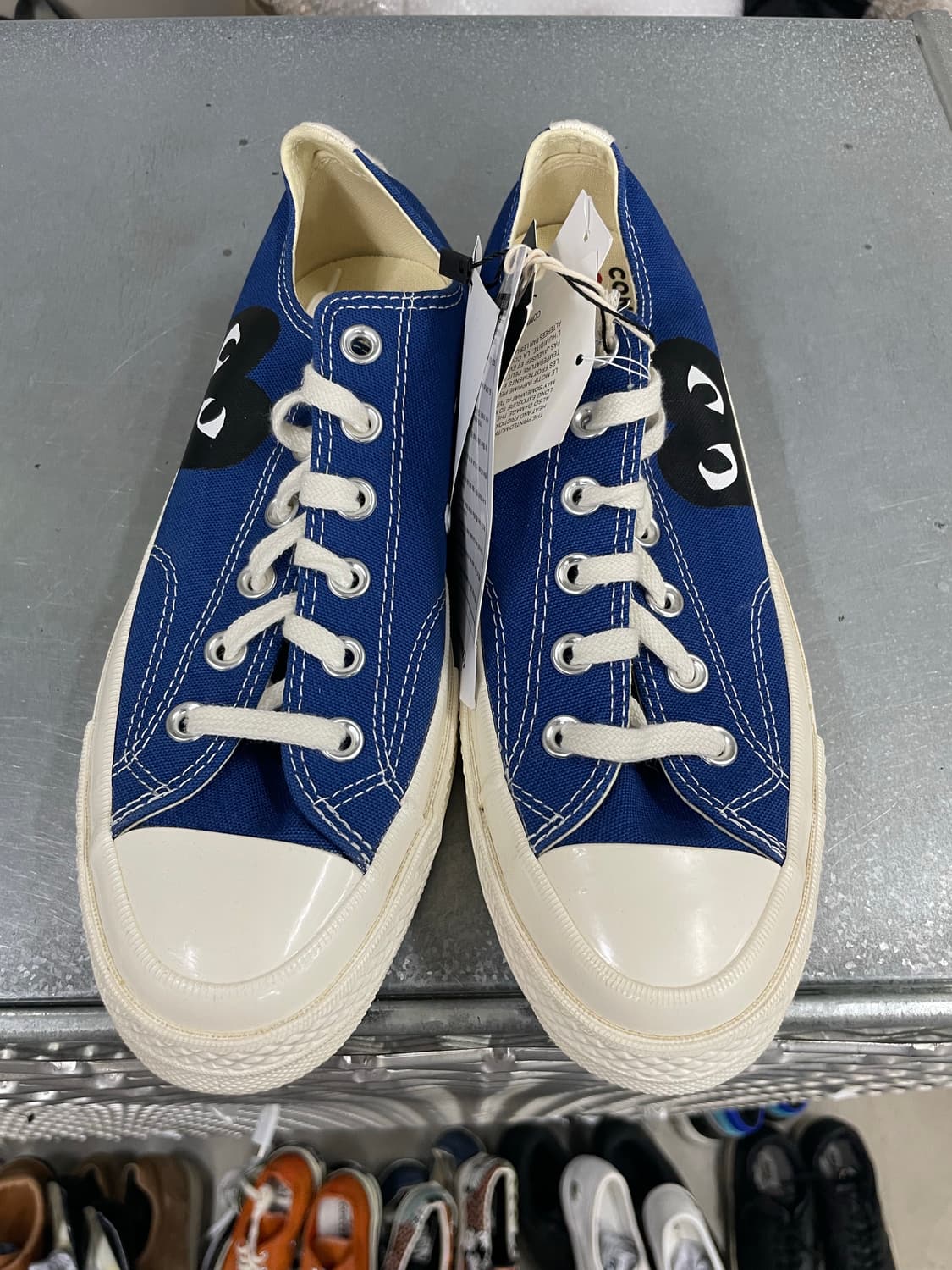 컨버스 x 꼼데 블루 로우 255mm(박스x)(gr-4622) 상품이미지5