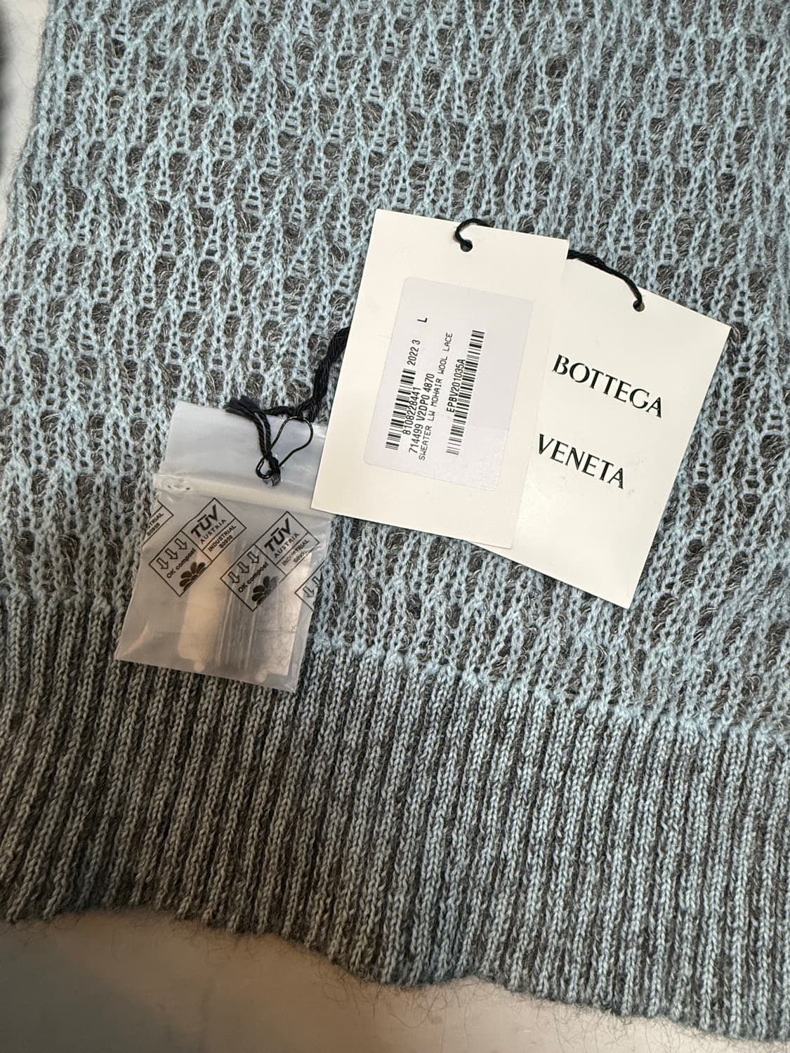 Bottega Veneta 울모헤어 민트니트 L 상품이미지4