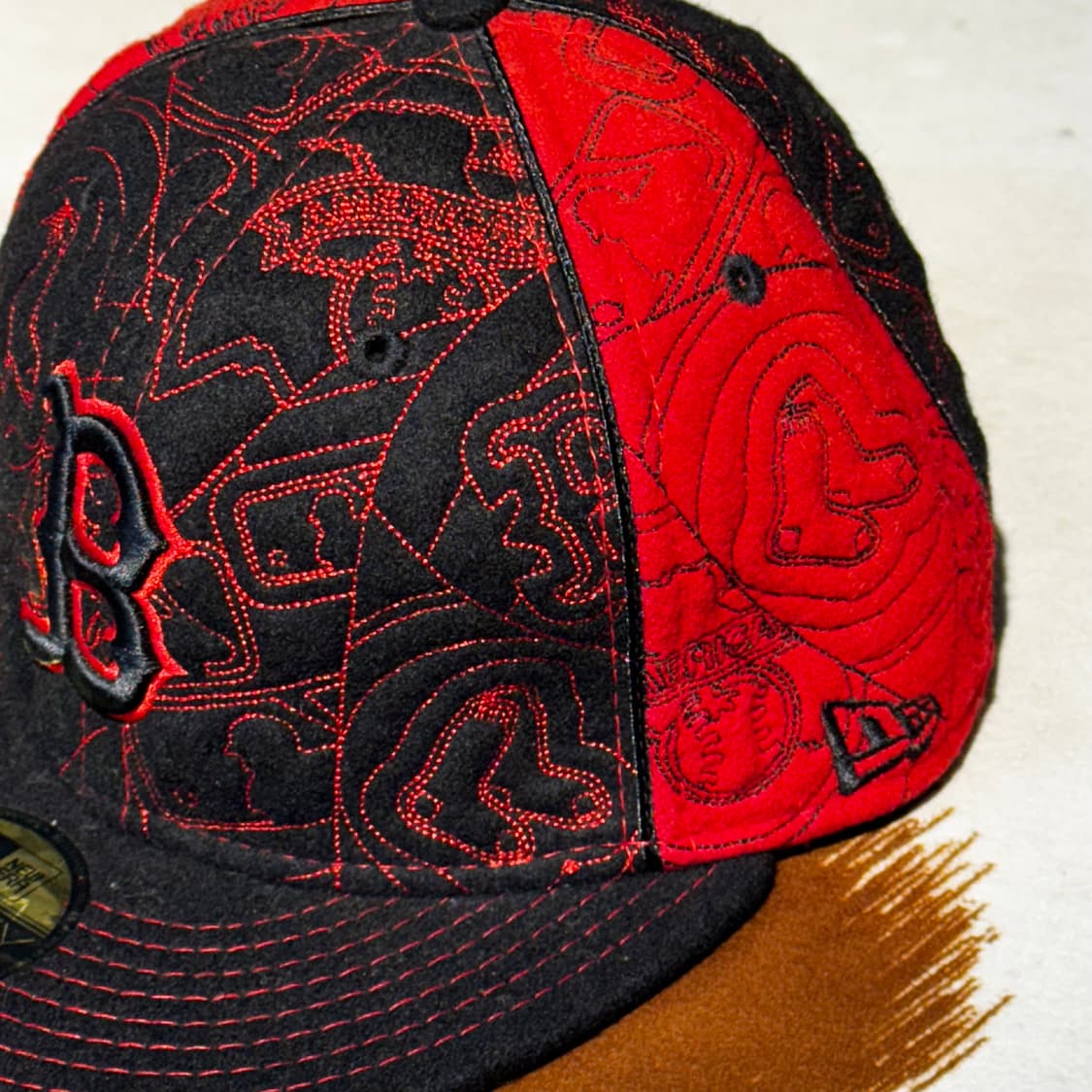 뉴에라 울 스티치 스냅백 (55.8cm) 보스턴 레드삭스 상품이미지3