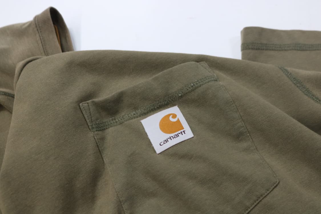Carhartt 칼하트 빈티지 포켓 라글란 카키 반팔 티셔츠 (L) 상품이미지6