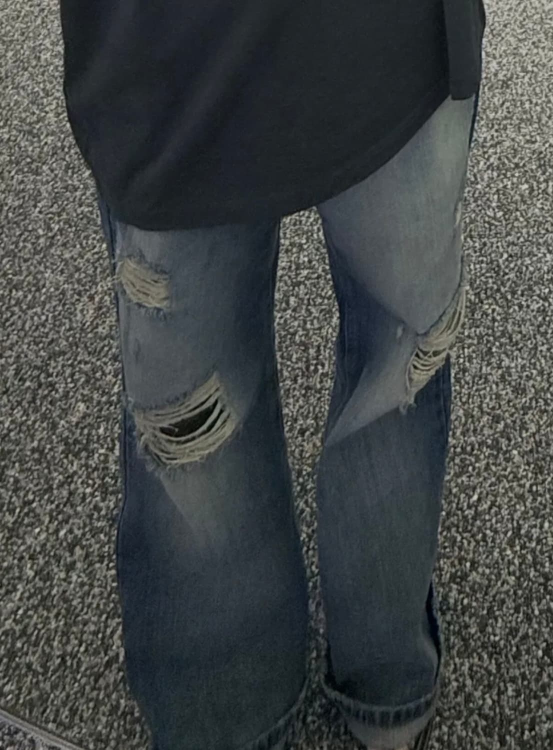 글로니 96 데미지 와이드 데님 팬츠 S 상품이미지5