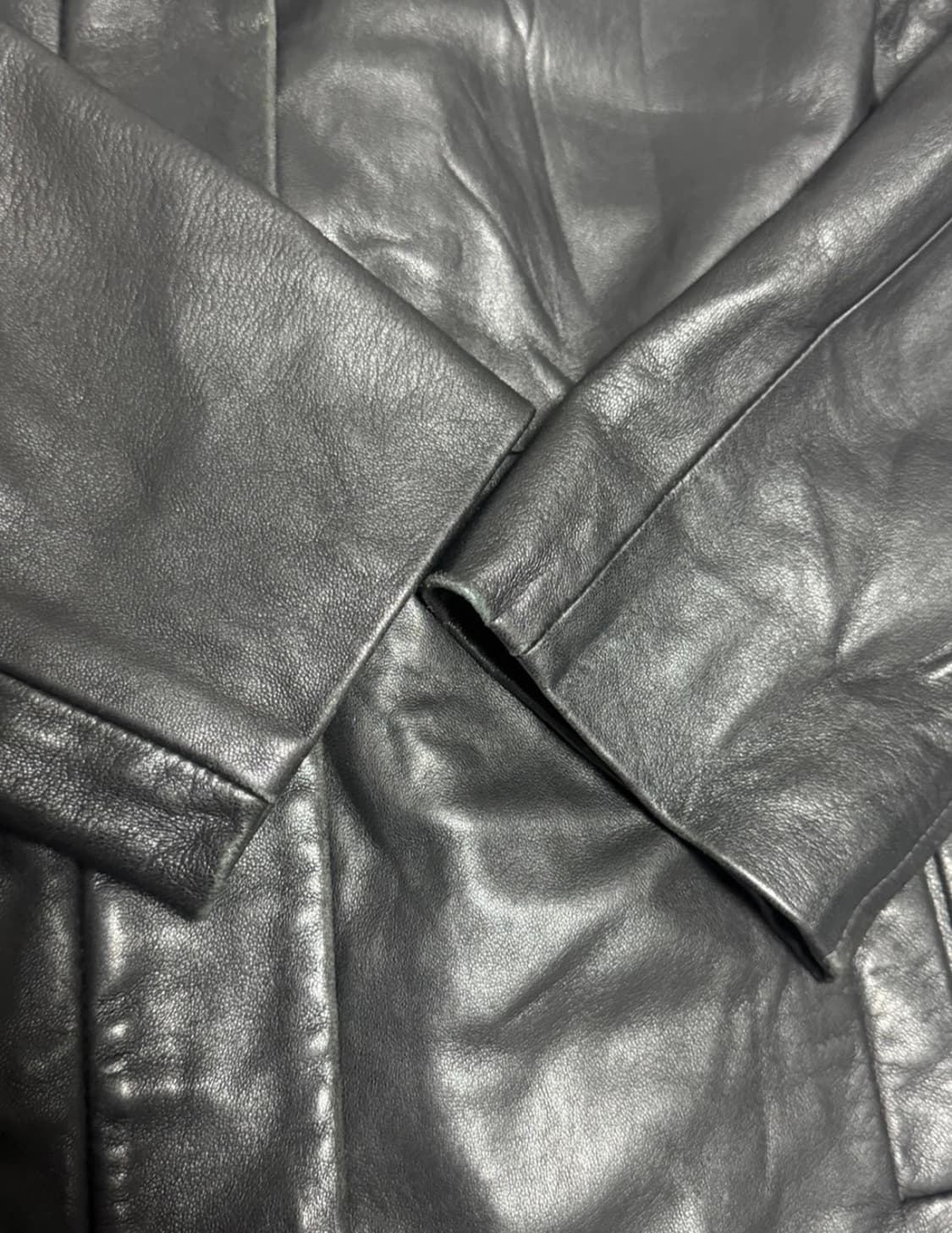 00'S OLD GAP 올드갭 레더 코트 블랙 상품이미지5