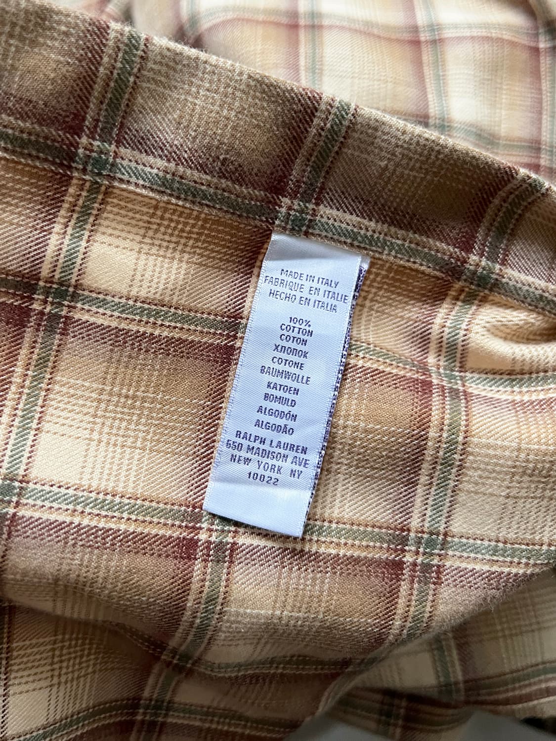 랄프 로렌 퍼플 라벨 플레이드 플란넬 셔츠 상품이미지5