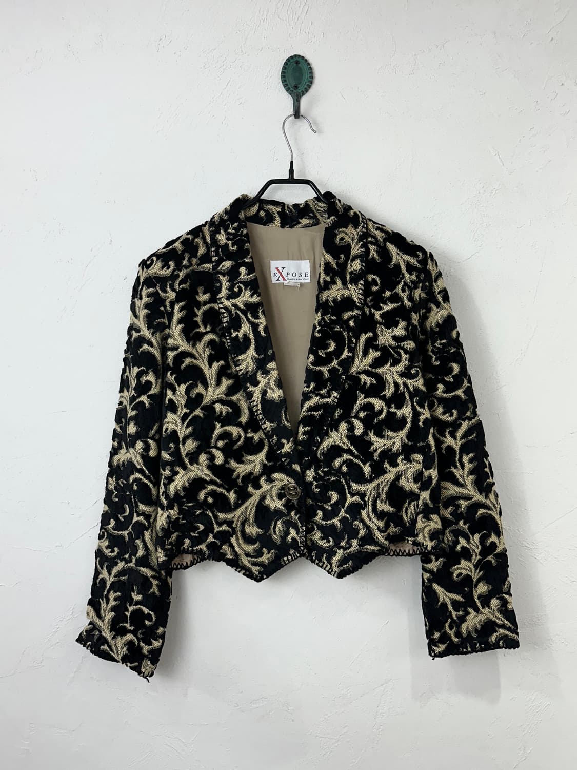 90s EXPOSE 자가드 패턴 자켓 (MADE IN USA) 상품이미지1