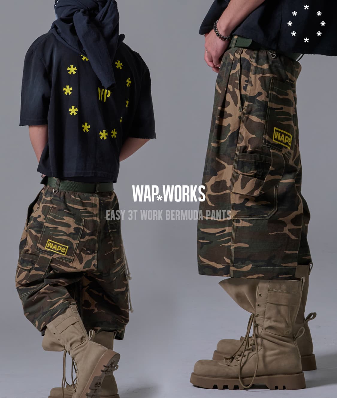 왑웍스 wapworks W088 카모 버뮤다 상품이미지1