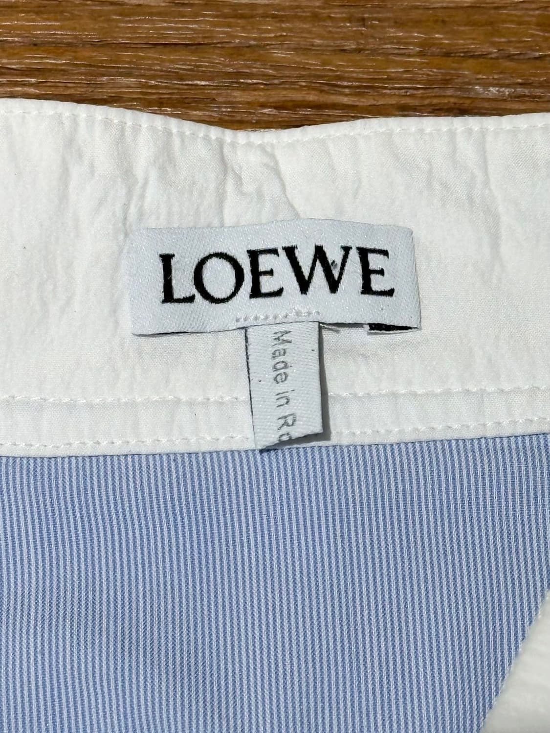 로에베 블루 화이트 언발란스 오버핏 셔츠 상품이미지7