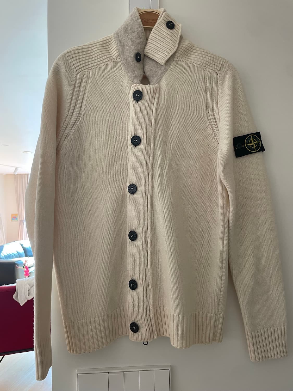 스톤아일랜드 램스울 니트 풀 집업 가디건 M 상품이미지1