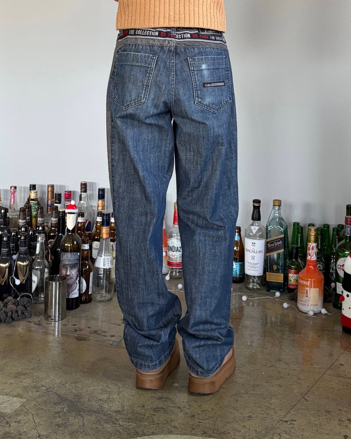 [30인치]FUBU 후부 올드스쿨 사이드라인 데님 팬츠 상품이미지4