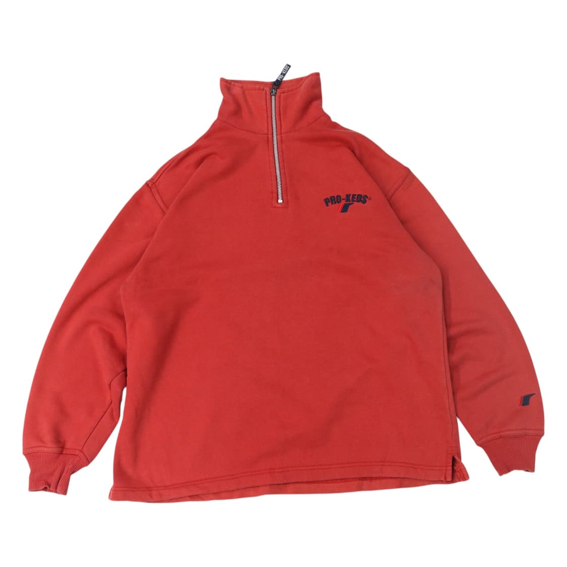 PRO-KEDS 프로케즈 빈티지 아치 로고 하프 집업 스웨트셔츠 레드 상품이미지1