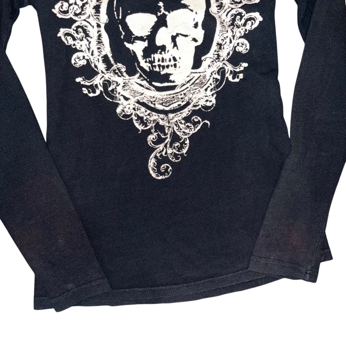 Lead 해골 레터링 프린팅 긴팔티 펑크갸루y2k 상품이미지3