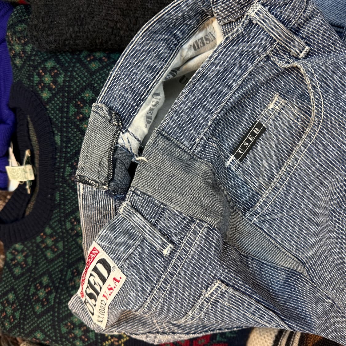 USA 미국빈티지 히코리 와바지 스트라이프 워크 팬츠 30 31 32 상품이미지9