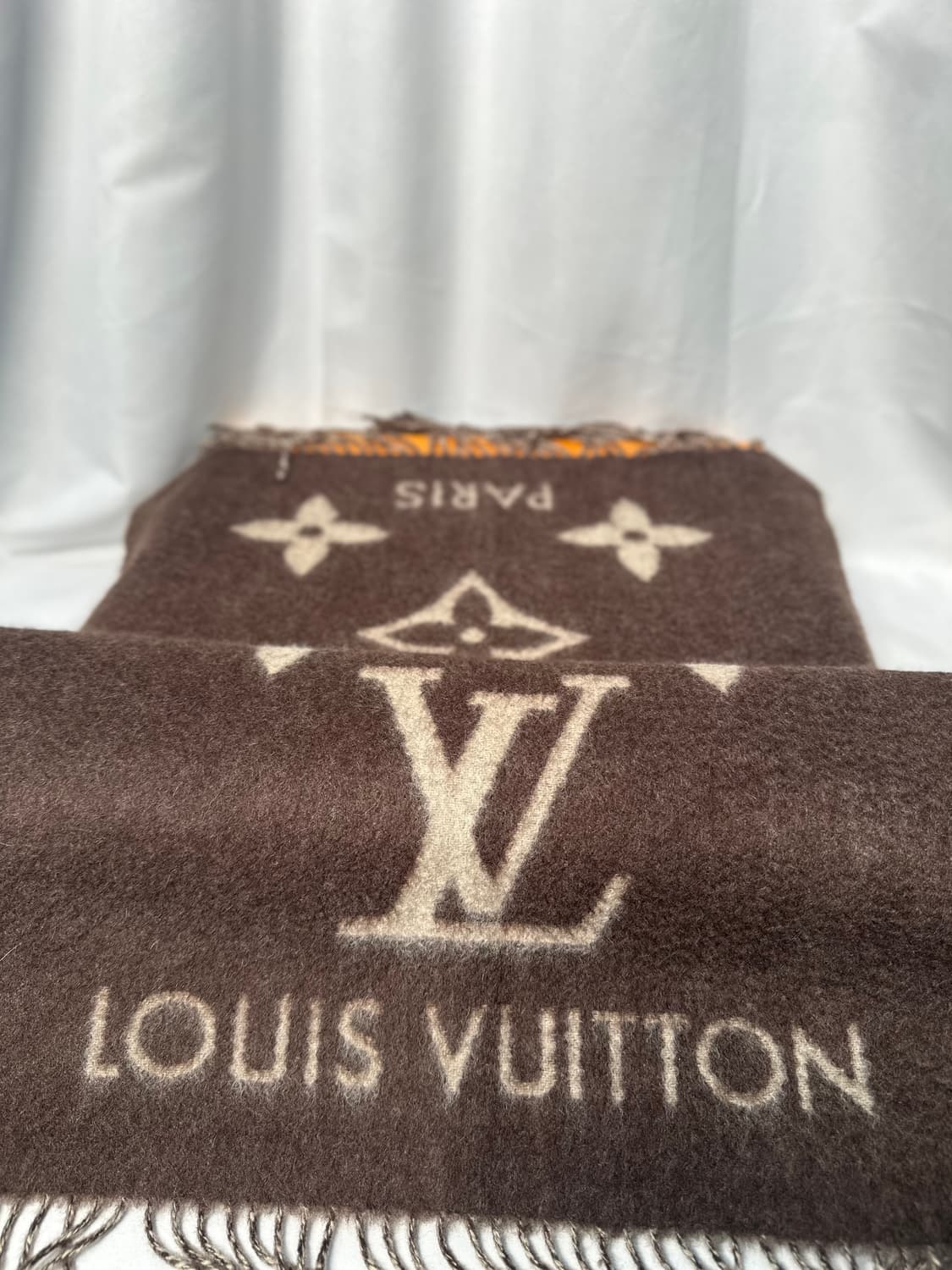 [정품] 루이비통 레이캬비크 스카프 브라운 상품이미지4