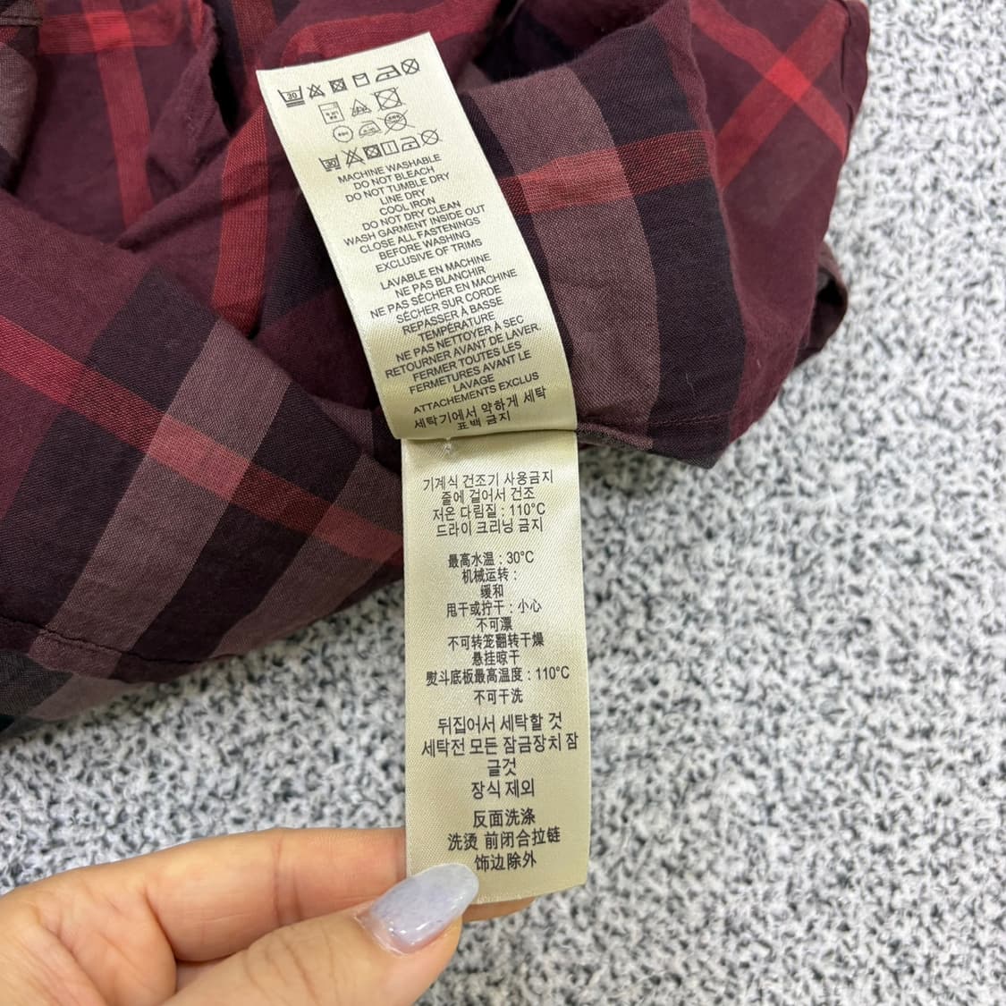 S 버버리 여성 브릿 클래식 체크 셔츠 0324J 상품이미지6